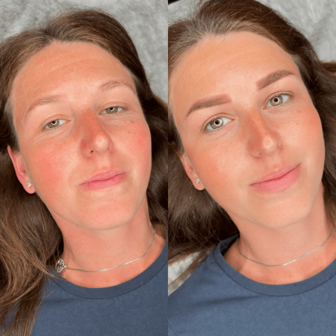 Profesionální kosmetika – permanentní make-up obočí, před a po